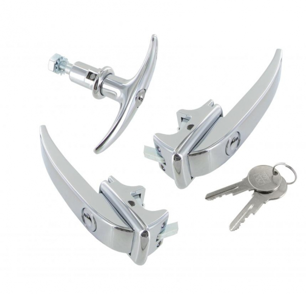 Door handles and engine lid lock kit with one key Beetle until 7.1955
